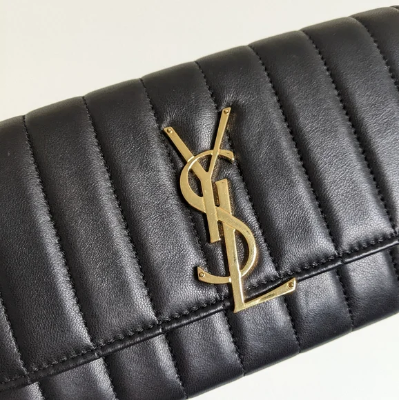 YSL Black Quilted Wallet - Picture 5 of 10
